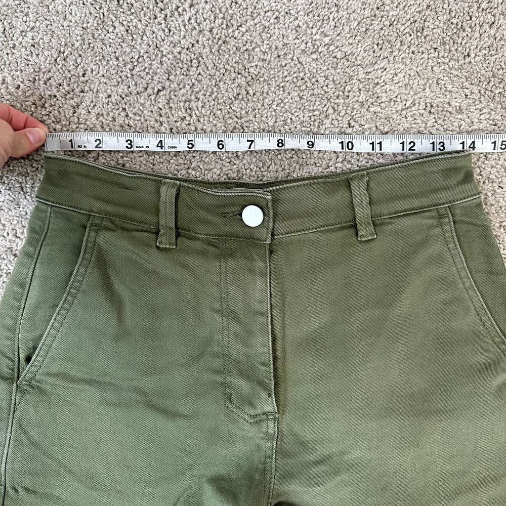 Everlane Olive High-Rise Cotton Shorts - Picture 5 of 9